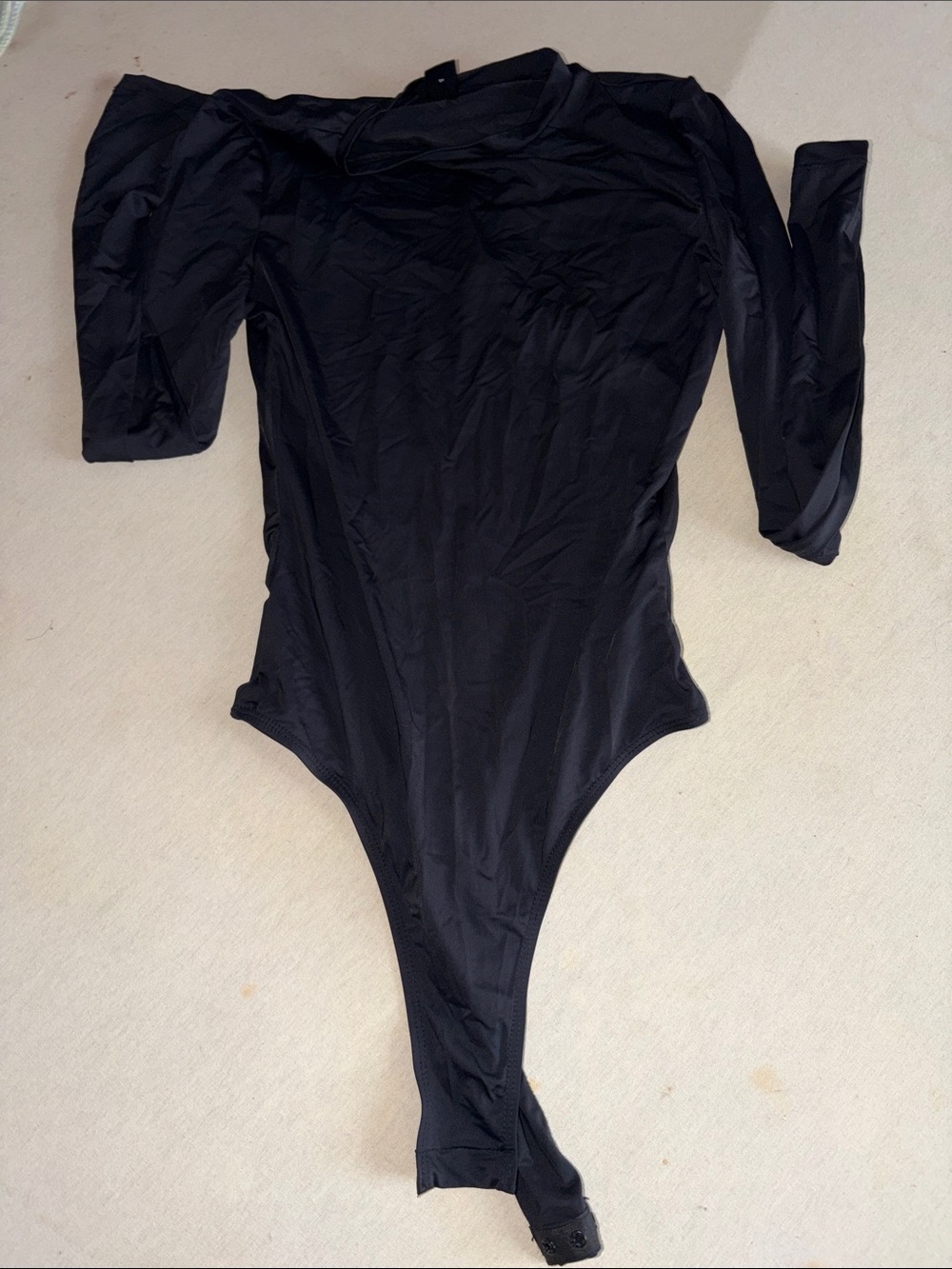 Womens Size XS SHEIN Black One-Piece Bodysuit